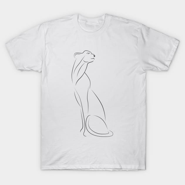 Cat Line-art T-Shirt by Woah_Jonny